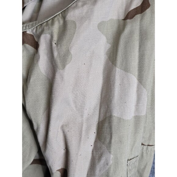 Vintage US Army Desert Camouflage Jacket Mens Large Short Combat Coat 90s Camo - Picture 9 of 16